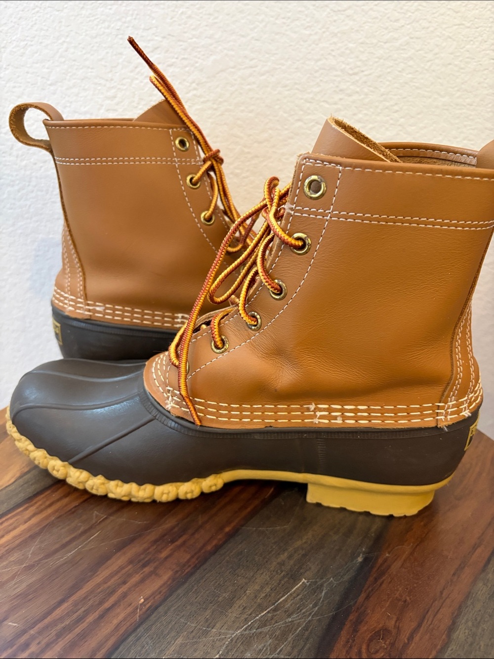 L.L. Bean Women's Brown and Tan Waterproof Duck Boots - Picture 6 of 7